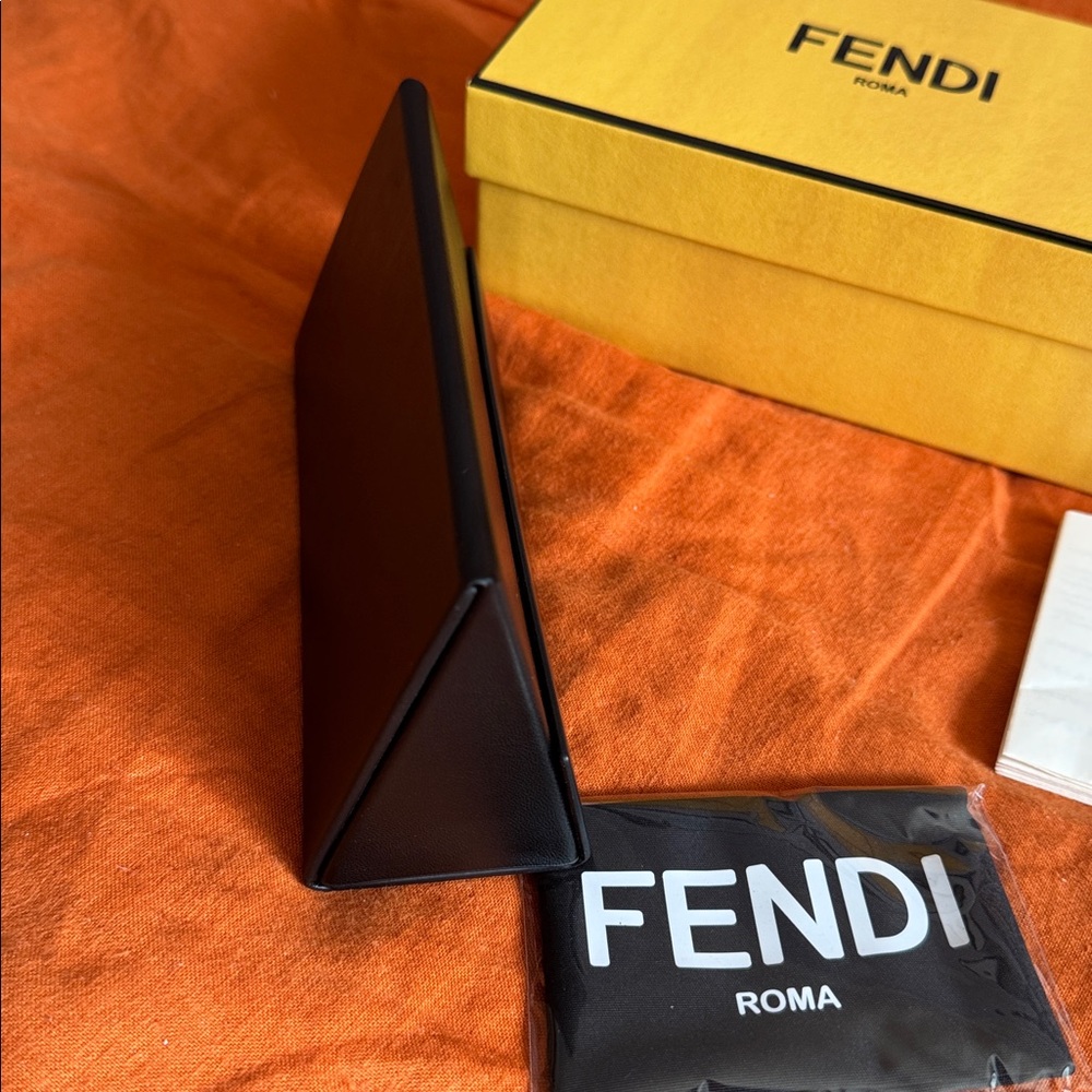 Fendi Yellow Box with Black Fendi Case and Accessories - Picture 3 of 4